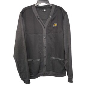 Adidas Indiana Pacers Button Up Sweater Mens Size‎ 2XL Gray